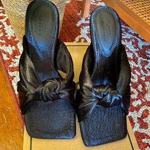 ASOS Black Satin Mules